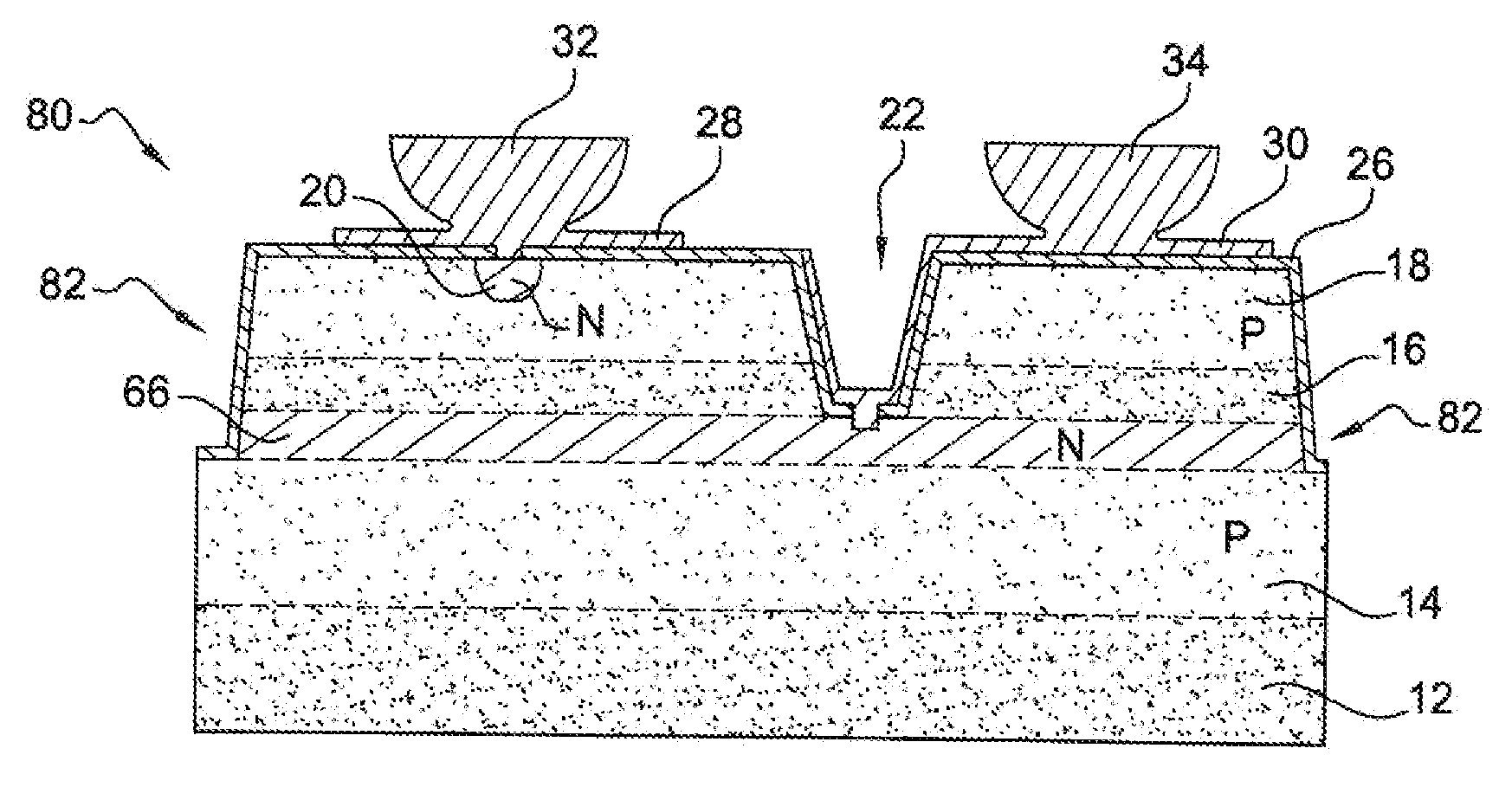 Multilayer bispectral photodiode detector