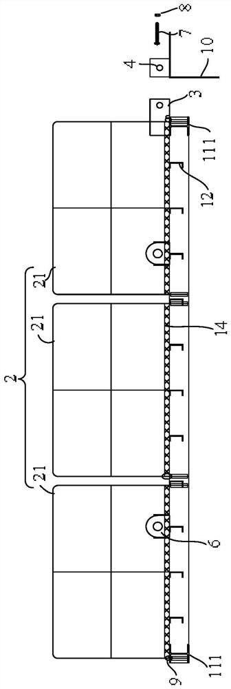 Device for laterally pulling air conditioning unit into cabin