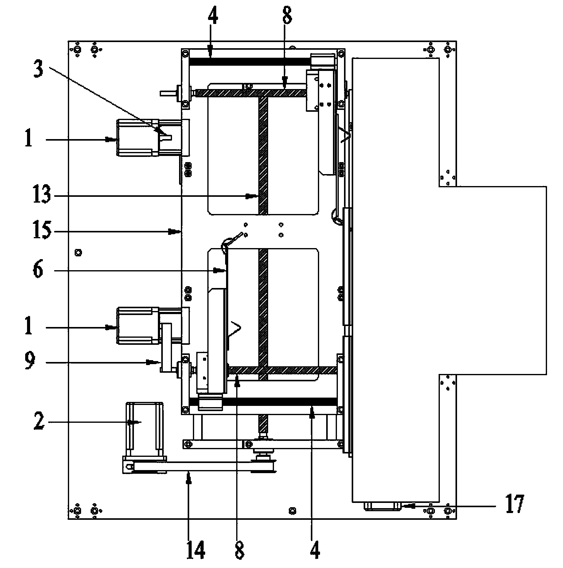 Electric folding mechanism of folding machine