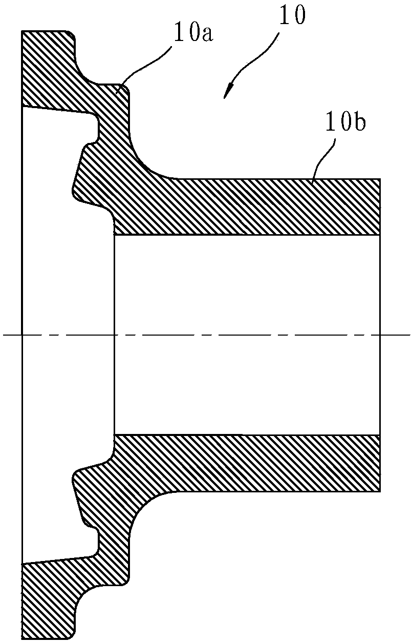 Extrusion and expansion forming method of rim with flange flange