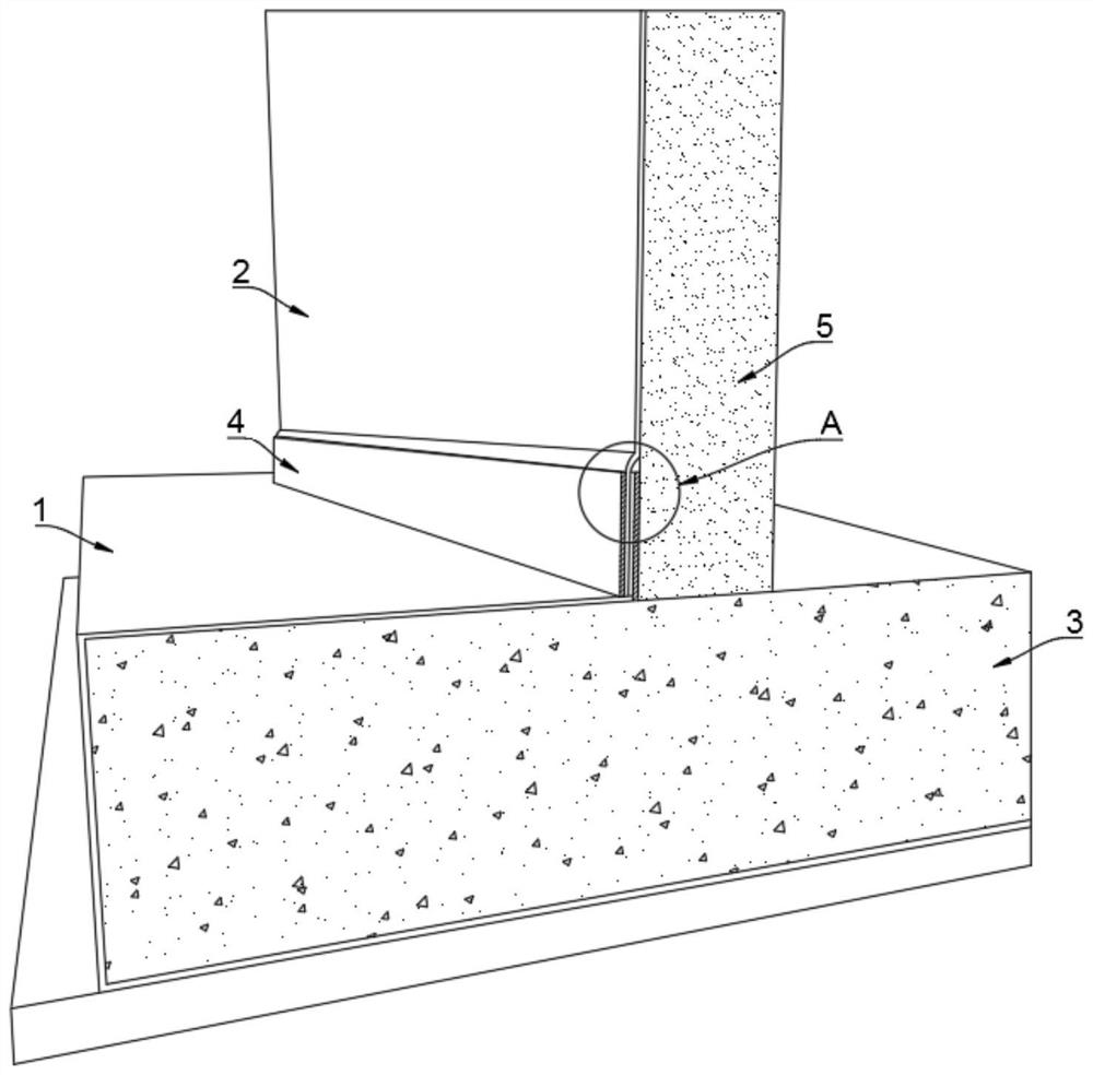 Coiled material waterproof and coating waterproof lap joint structure