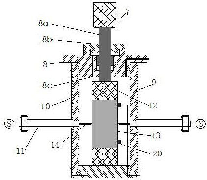 High-temperature triaxial rheological and dynamic and static combined loading test device for coal and rock mass