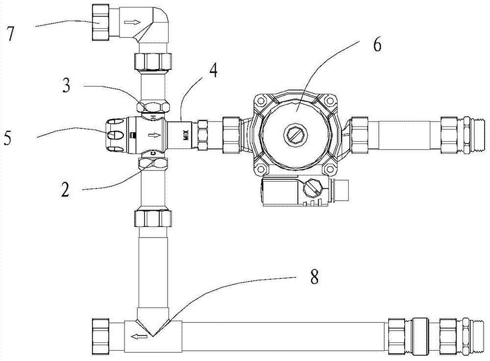 Water mixing device