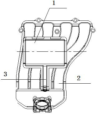 Air intake manifold with auxiliary resonant cavity
