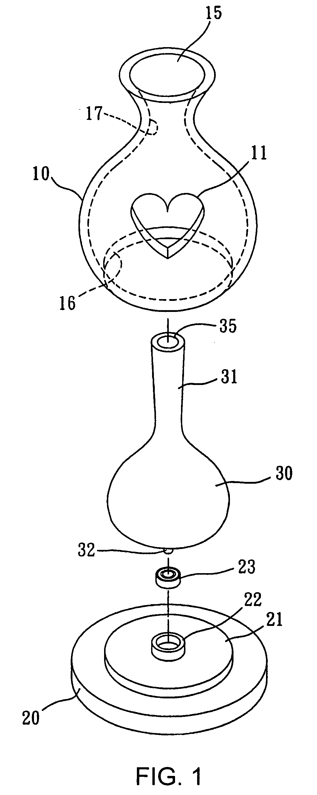 Vase with rotatable inner container