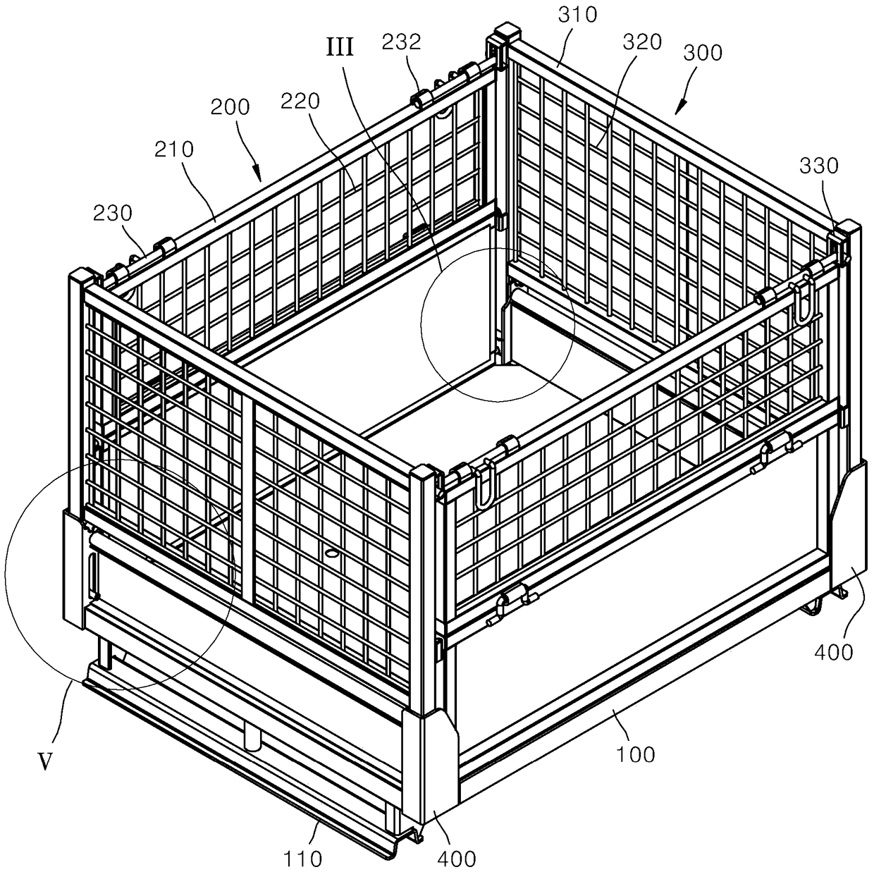 Detachable steel container