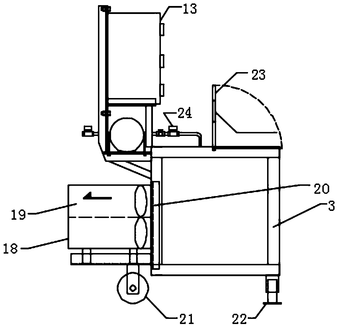 Purging device and automatic filter cleaning device with purging device