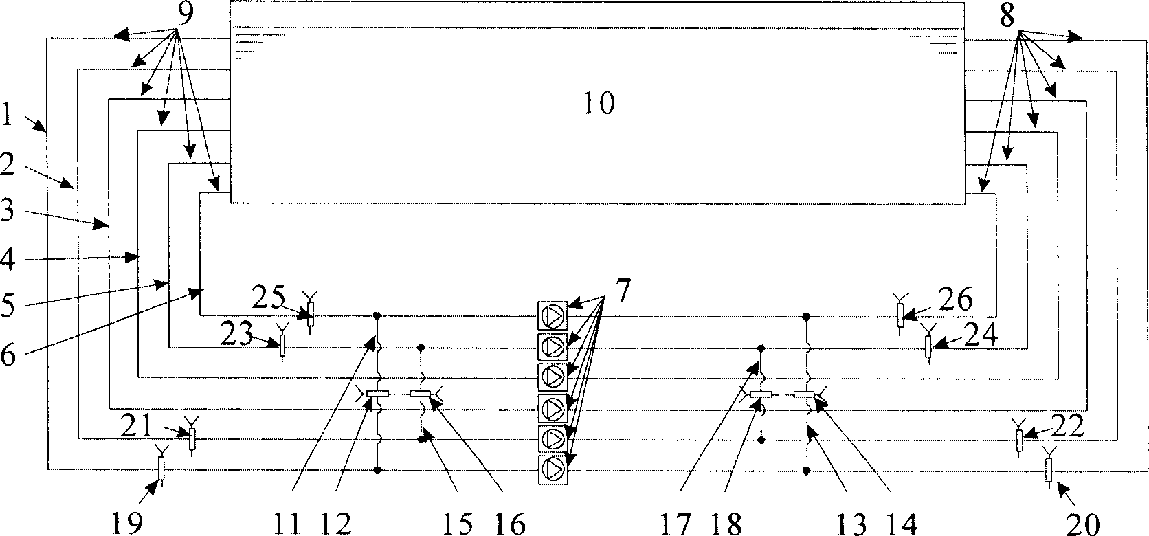 Co-current flow type deepwater current generation system and method