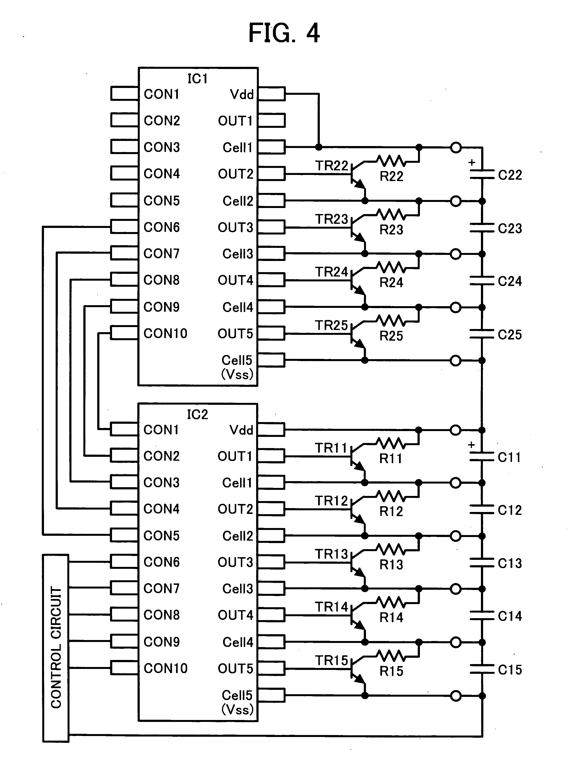 Semiconductor apparatus and method of charging desired number of capacitors