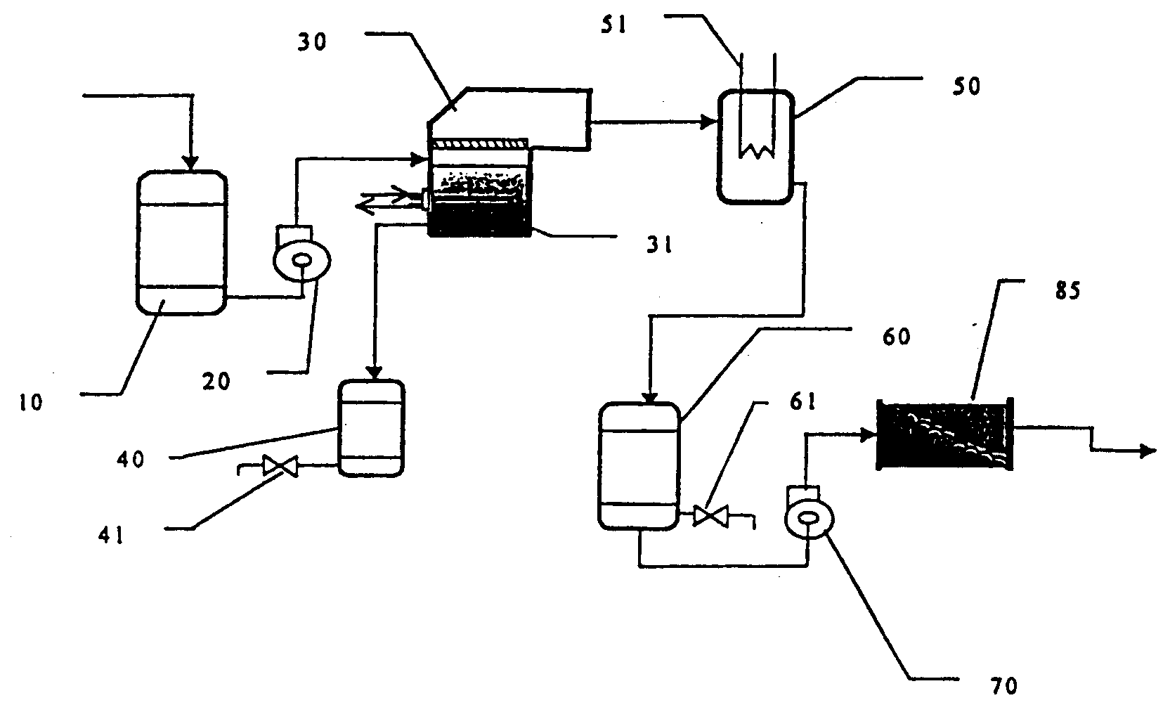 Volatile organic waste water concentrating and treating system