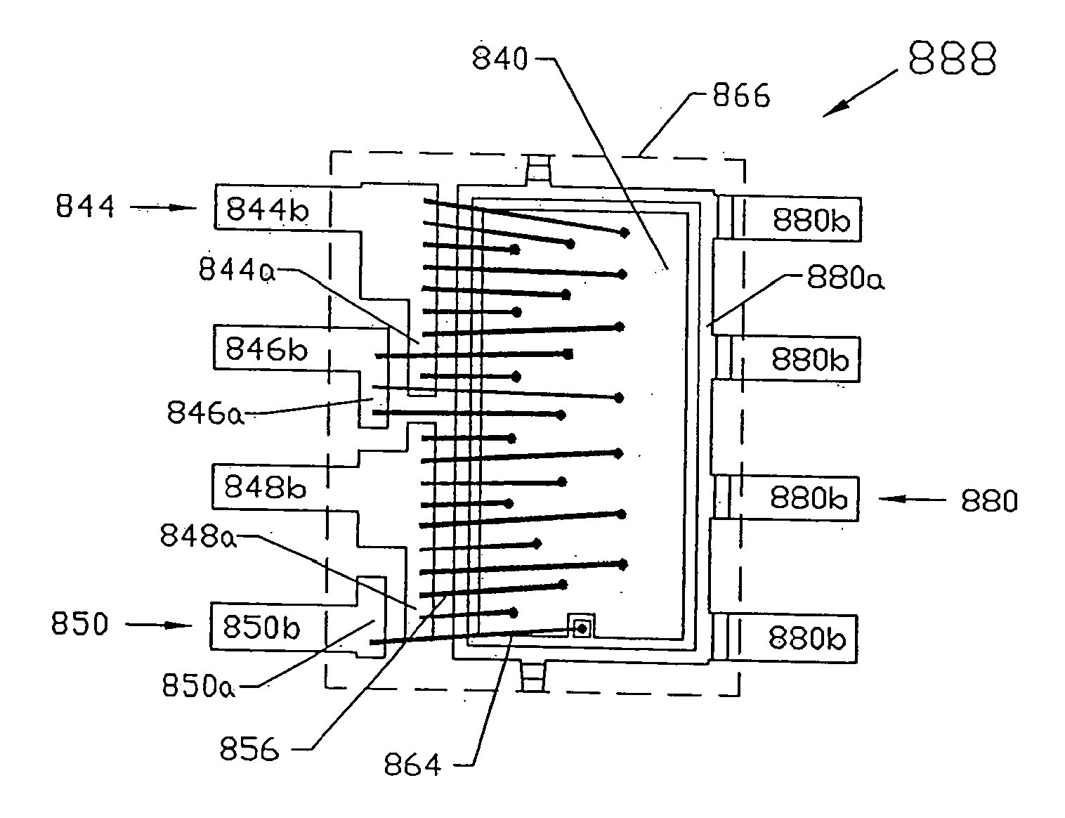 Integrated circuit package for semiconductior devices with improved electric resistance and inductance