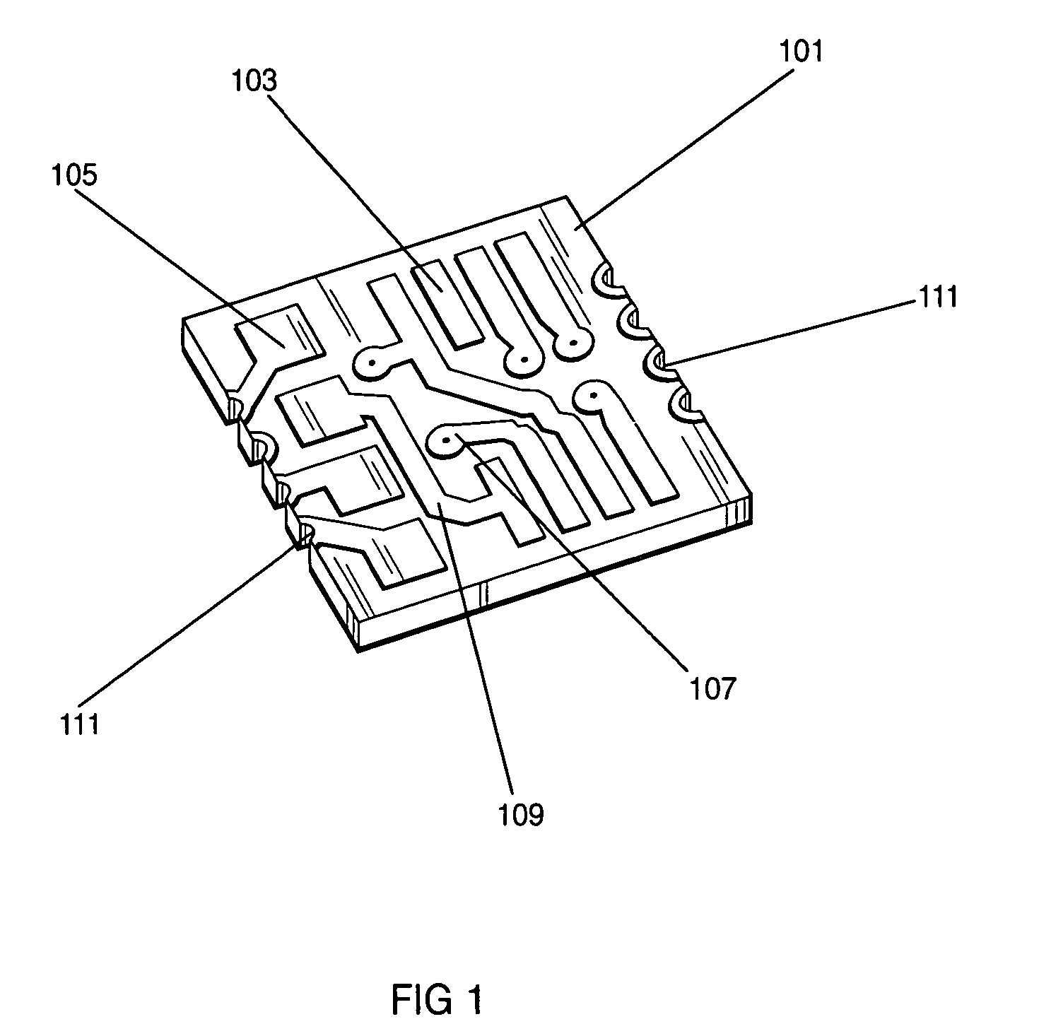 Micro-castellated interposer