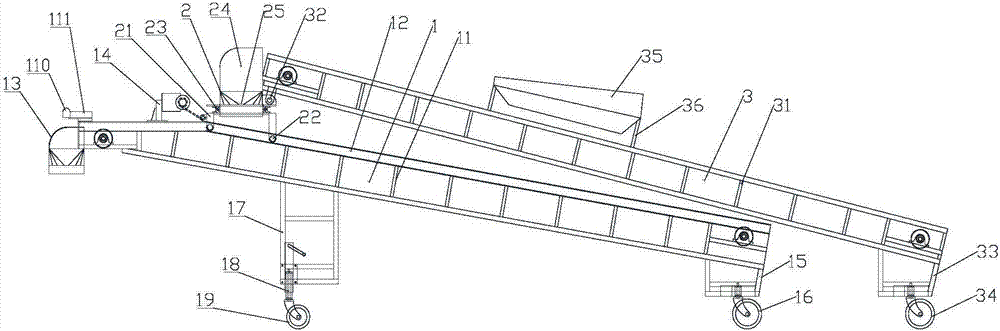 Rack conveying device