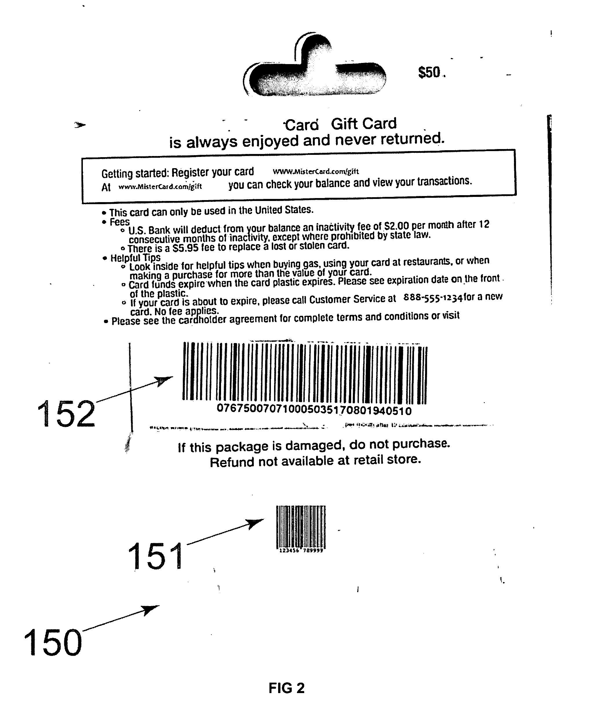 Method for optically decoding a debit or credit card