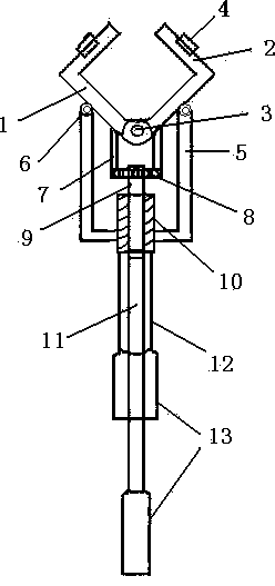 Operating lever and operating method special for rapid installation of ground wire