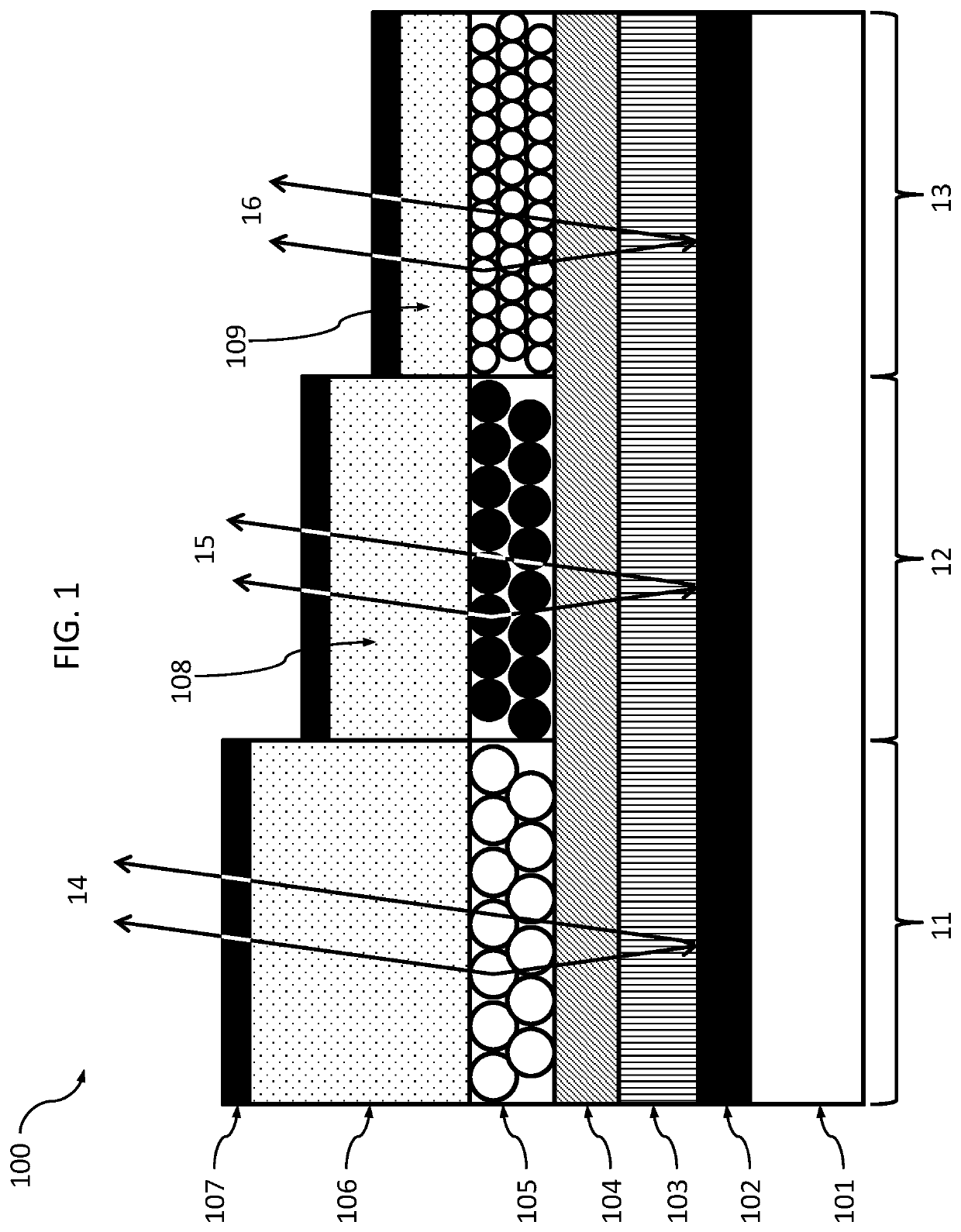Quantum dot LED structure having optically transparent layer on partially transmitting reflector for enhanced emission