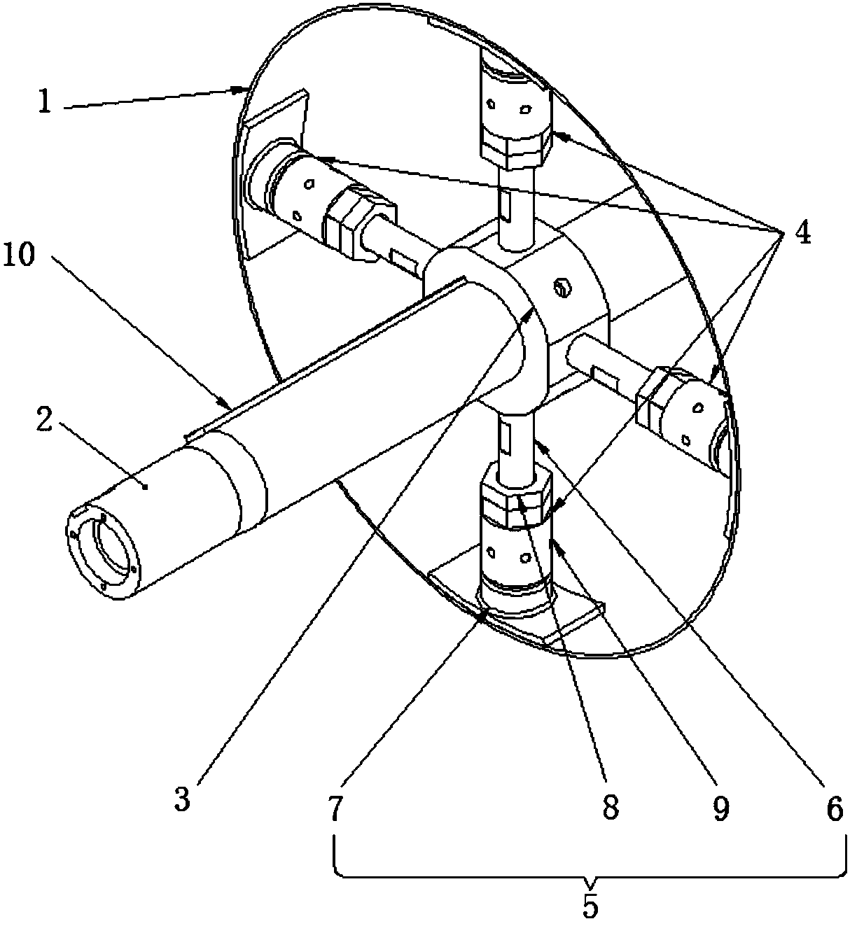 Tool for adjusting coaxiality of thin-walled cylinder