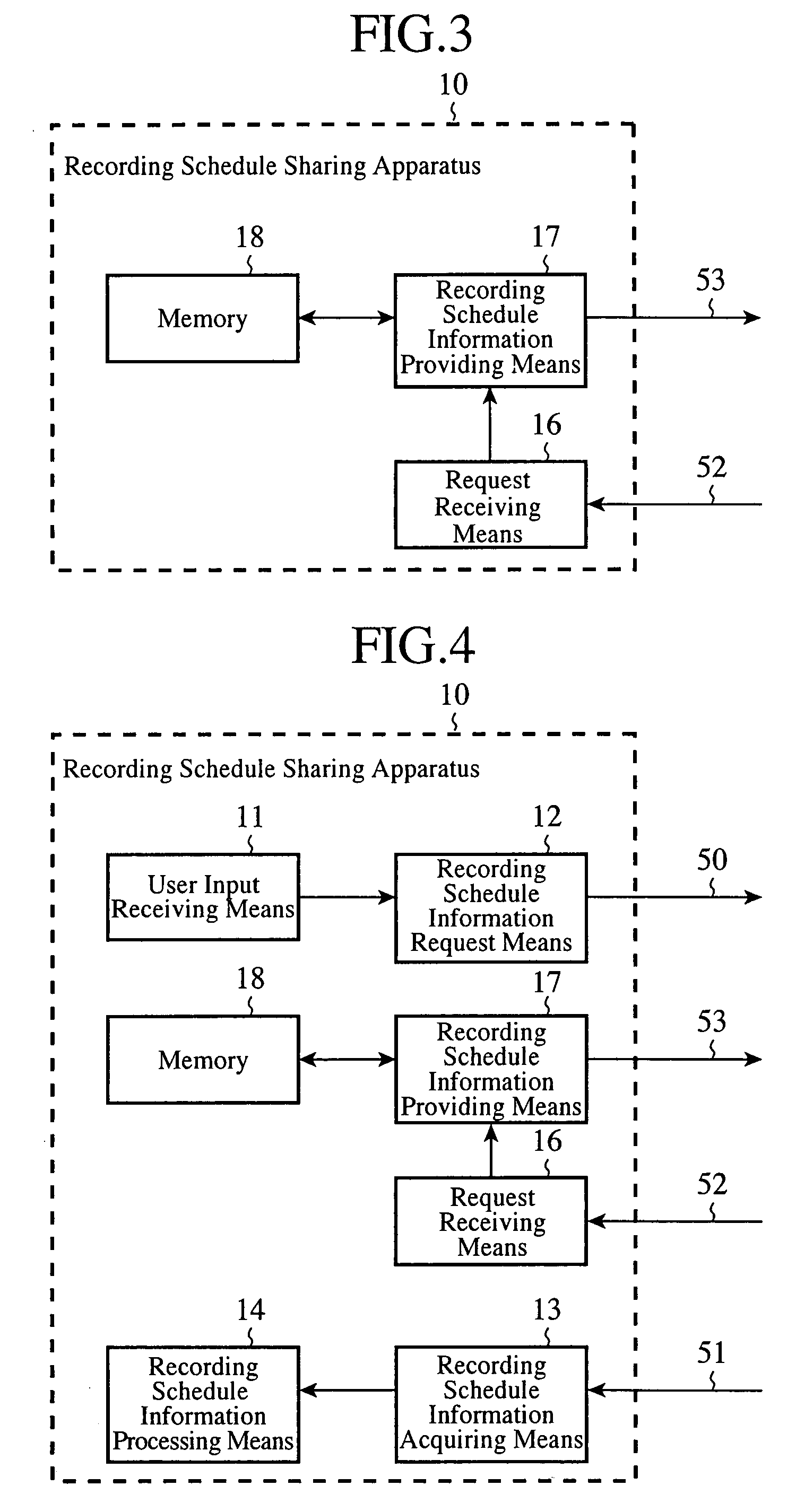 Recording Schedule Sharing System and Recording Schedule Sharing Apparatus