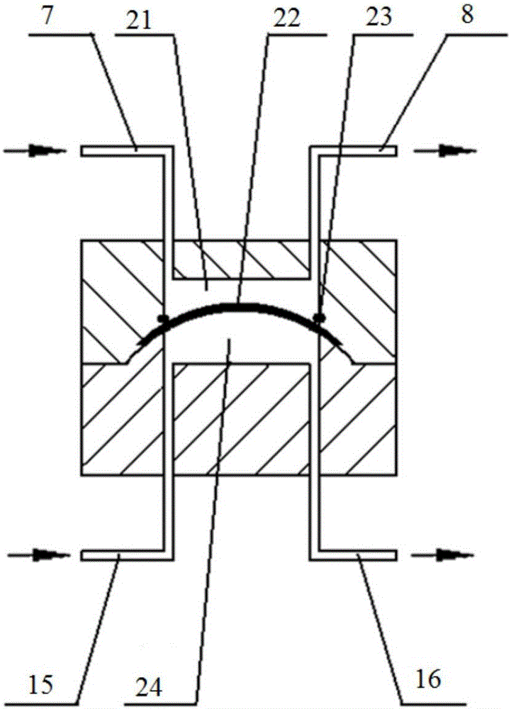 Oxygen permeability test device and oxygen permeability test method