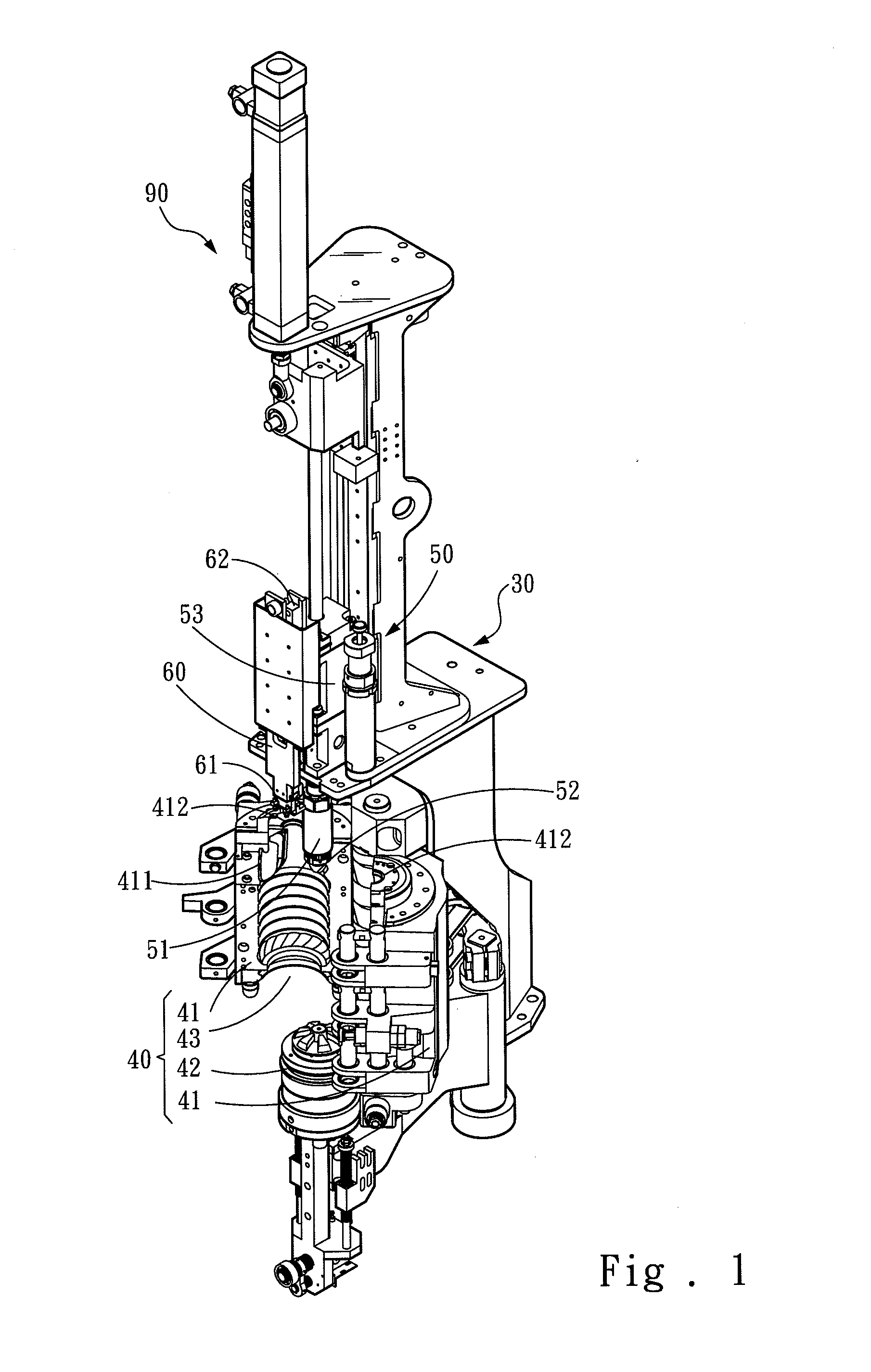 Method of planting a handle and a bottle parison to a mold of blow-molding modules for manufacturing plastic containers