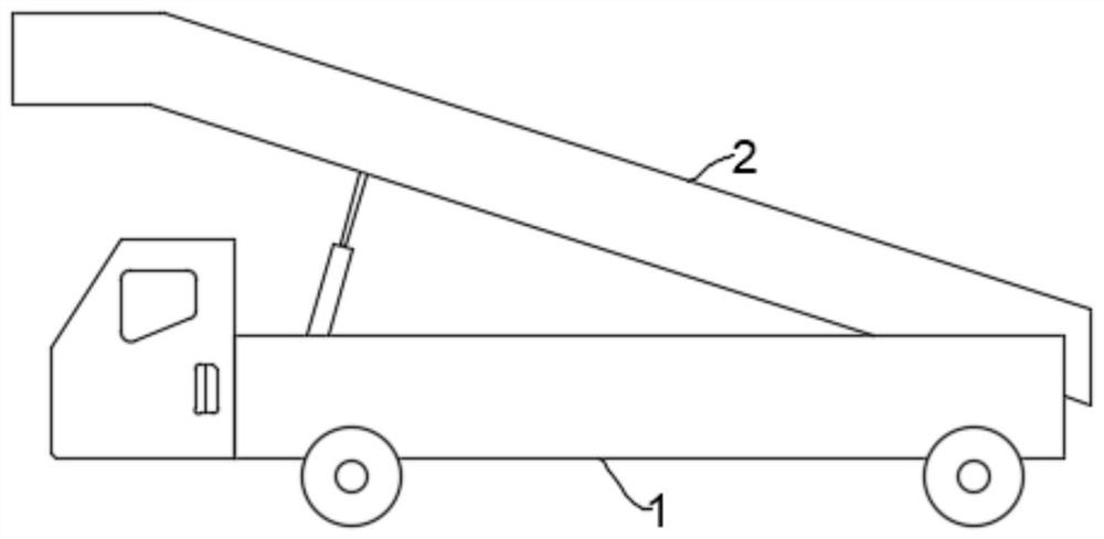 Snow-removing antiskid passenger ladder vehicle and antiskid method thereof