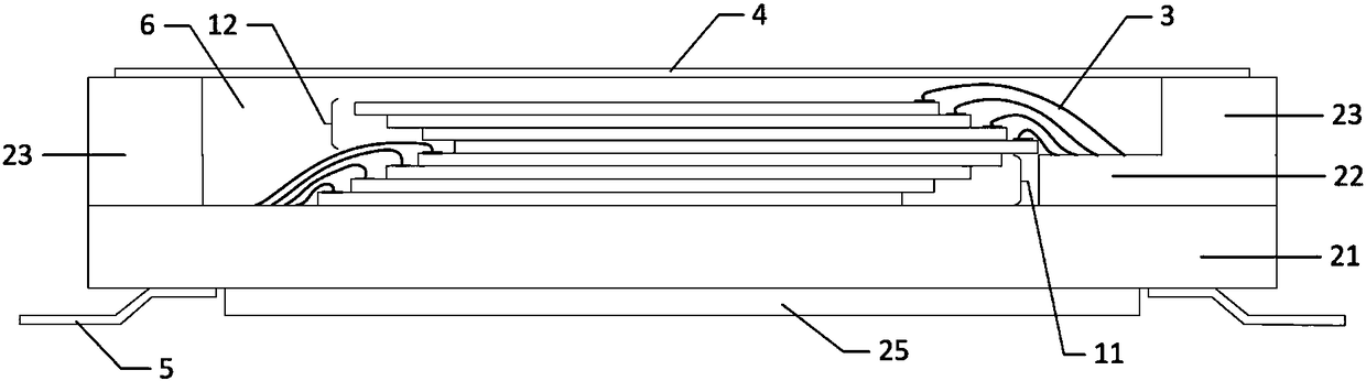 Multi-chip stack packaging structure