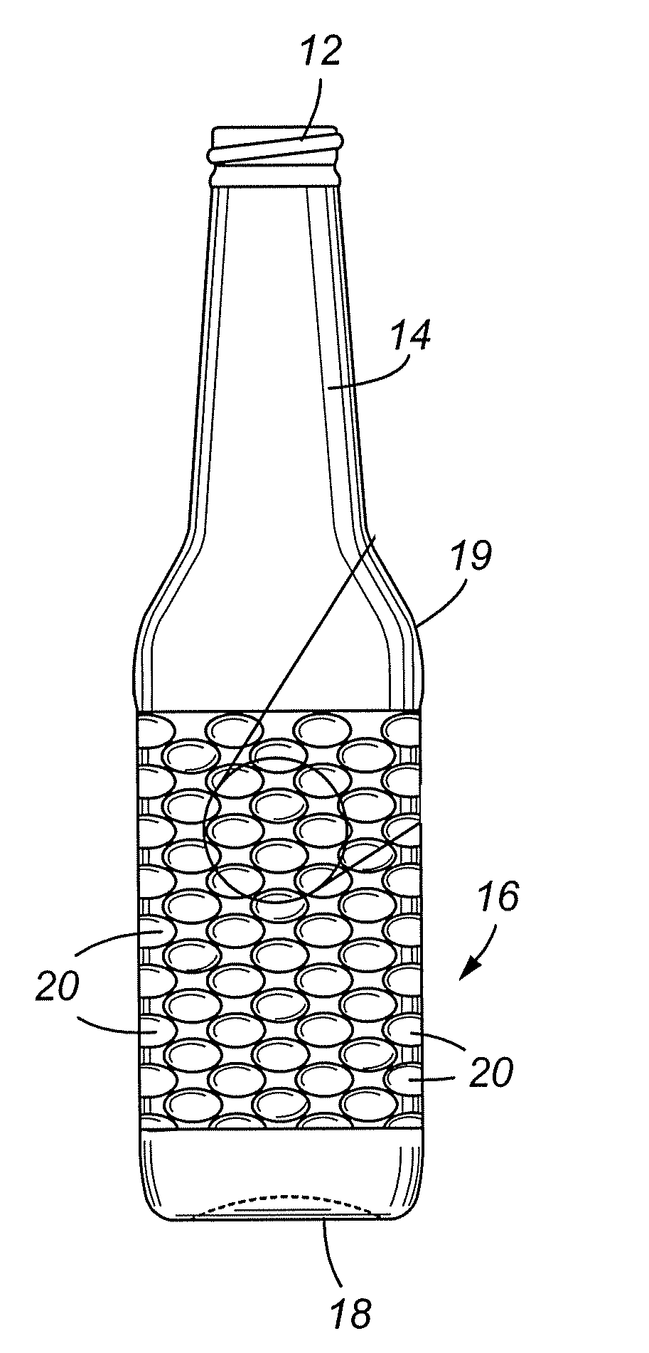 Container With Multiple Surface Depressions for Enhancing Insulative Properties