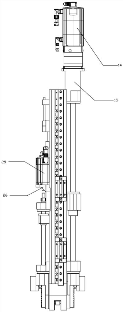 Telescopic arm structure of hub roller press