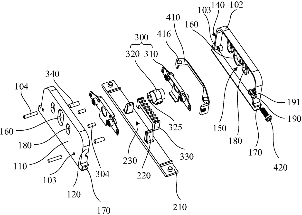 Transmission device and door and window structure