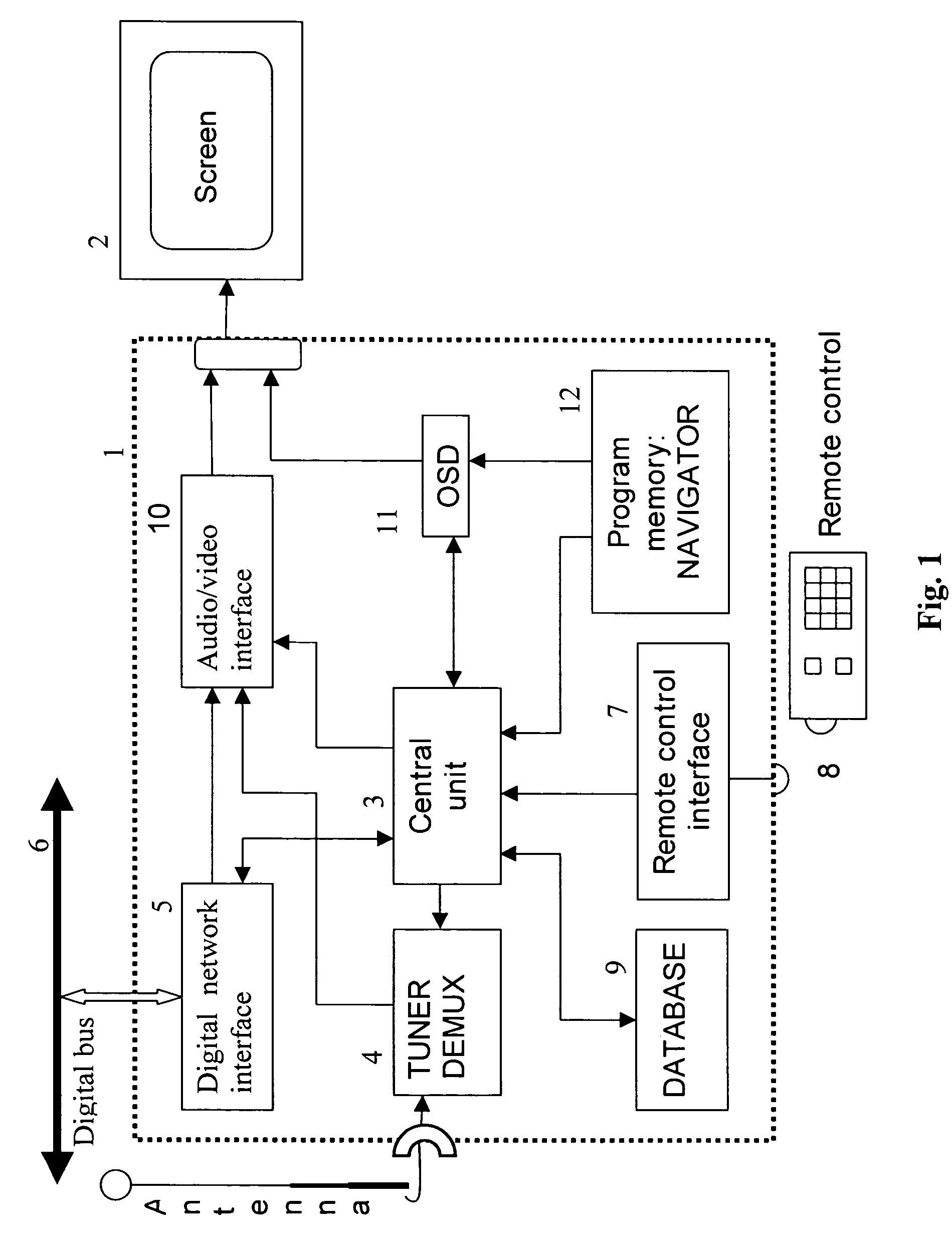 Navigation process displaying a mobile window, viewing apparatus implementing the process