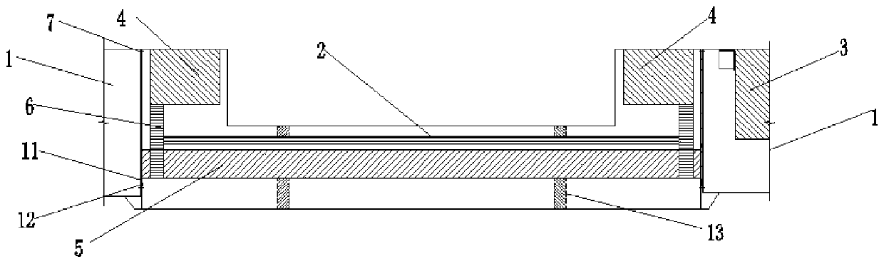 A steel dam gate with a walkway