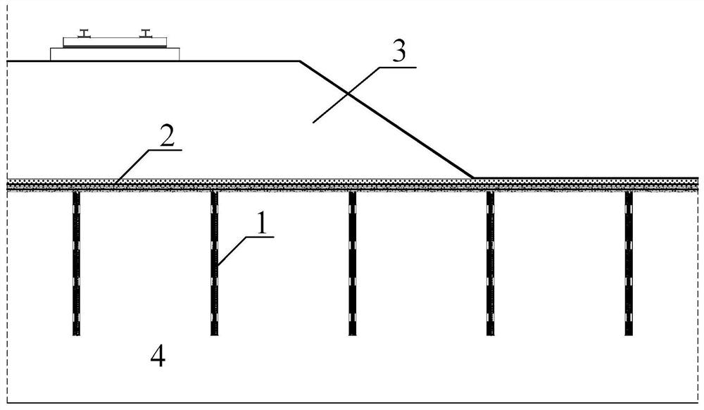 Construction and construction method of expansive soil foundation with ballastless track subgrade
