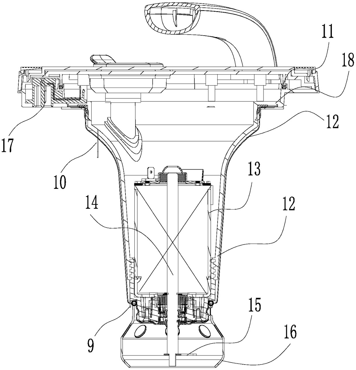 Electric control system of food processor