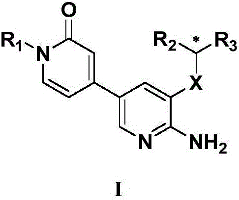 2-aminopyridine derivative containing 2-pyridone ring side chain, preparation and application