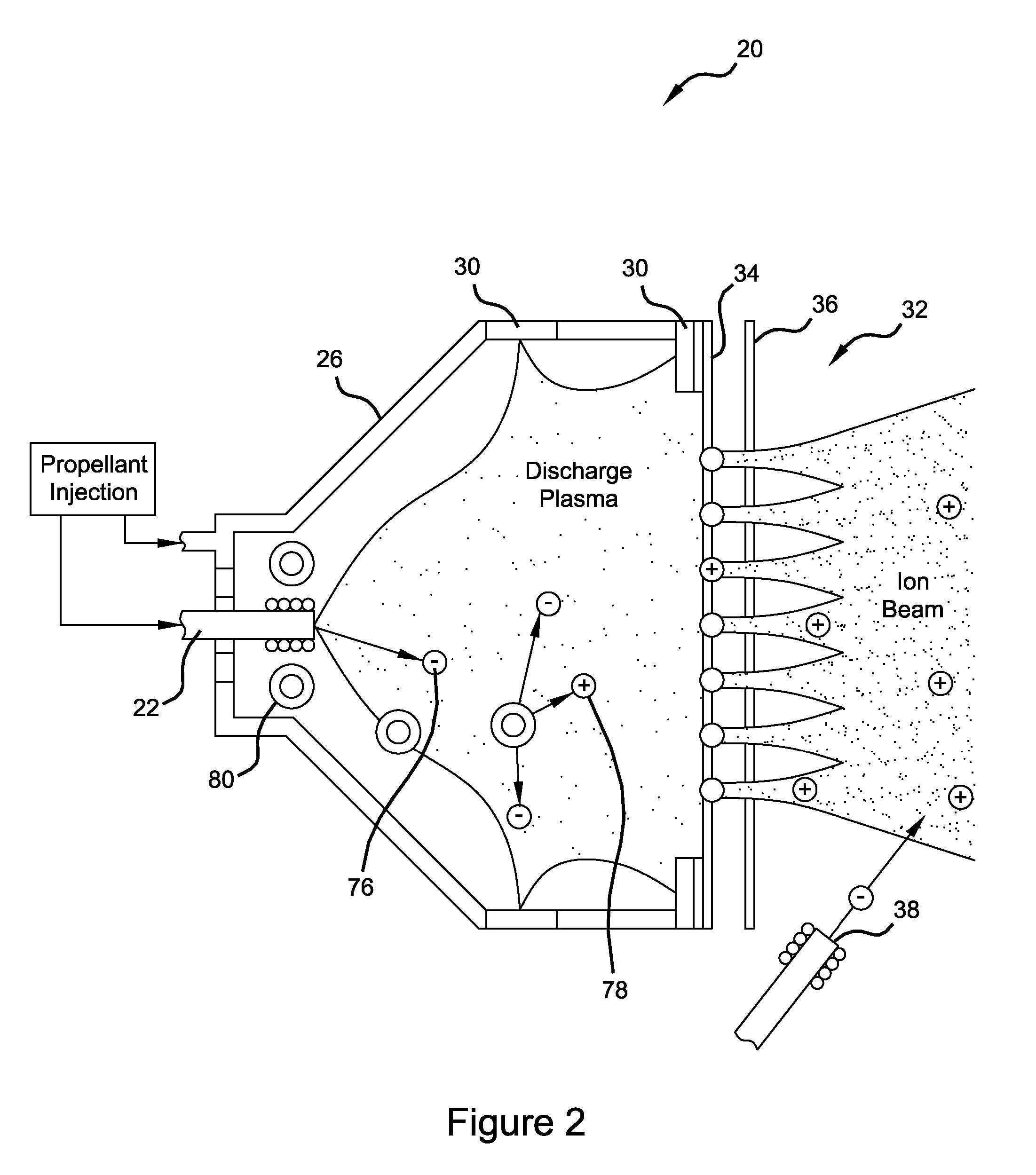 Gas-fed hollow cathode keeper and method of operating same