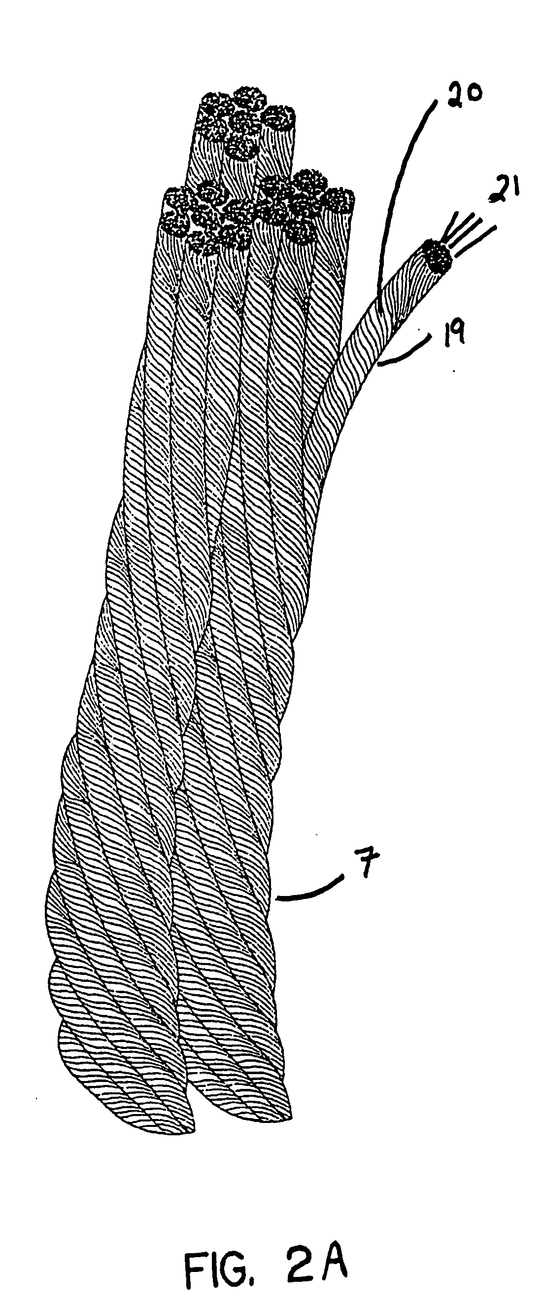 Synthetic fiber rope for an elevator