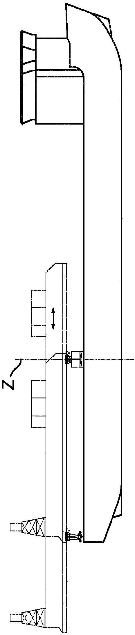 Offshore structure, supporting member, skid shoe, and method for moving cantilever