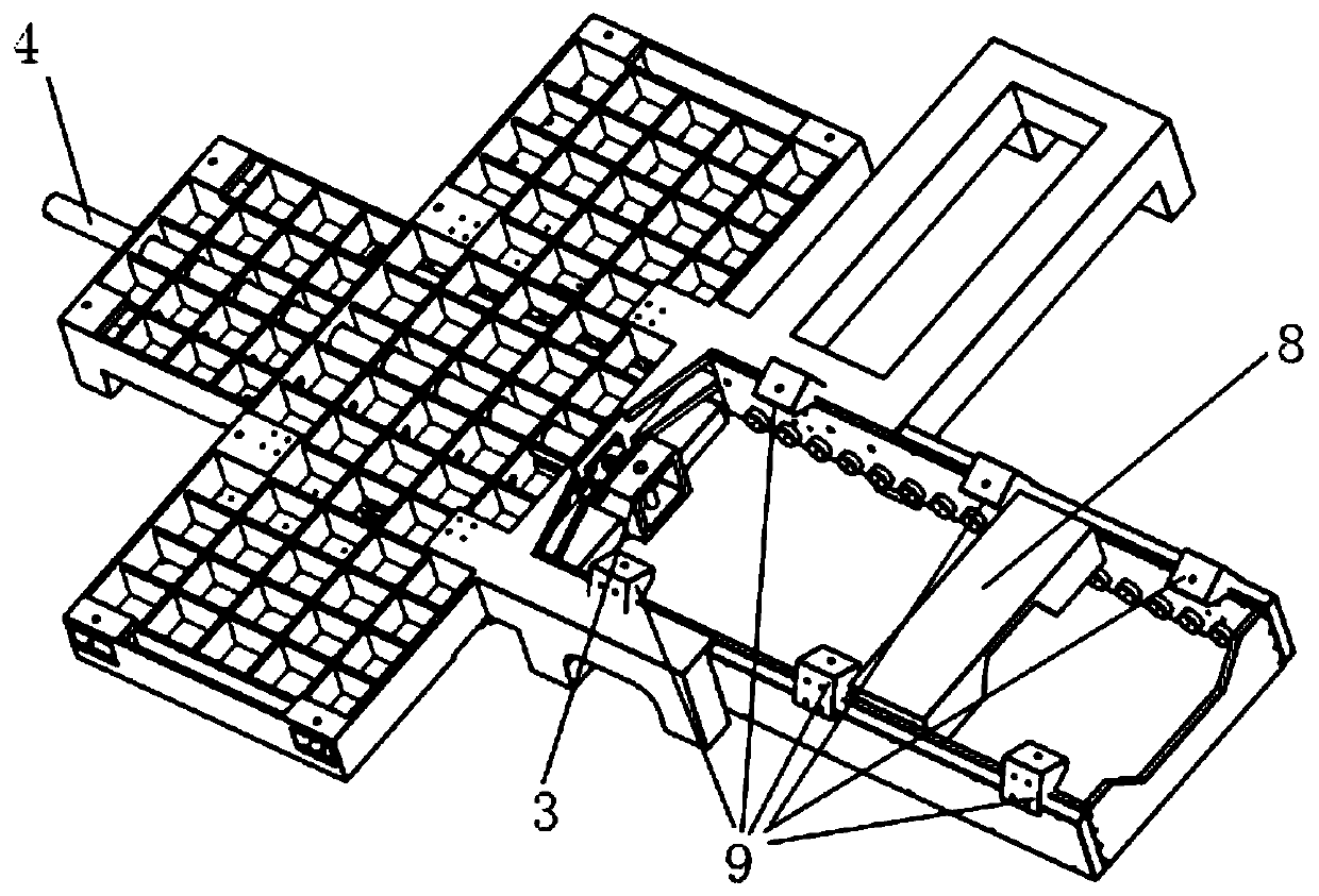 Fully automatic telescopic foundation bench suitable for model test system and its application method