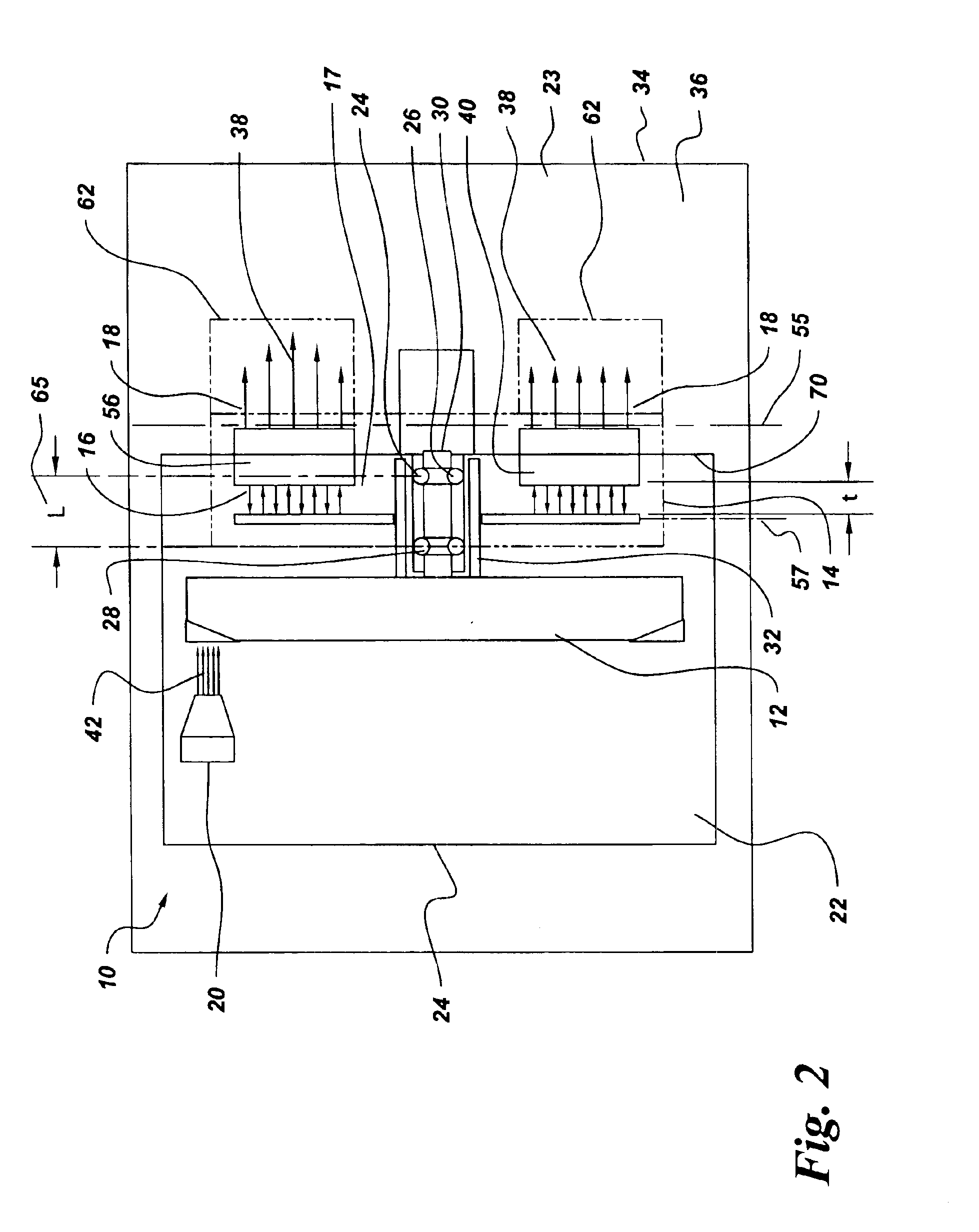 Axial flux motor driven anode target for X-ray tube