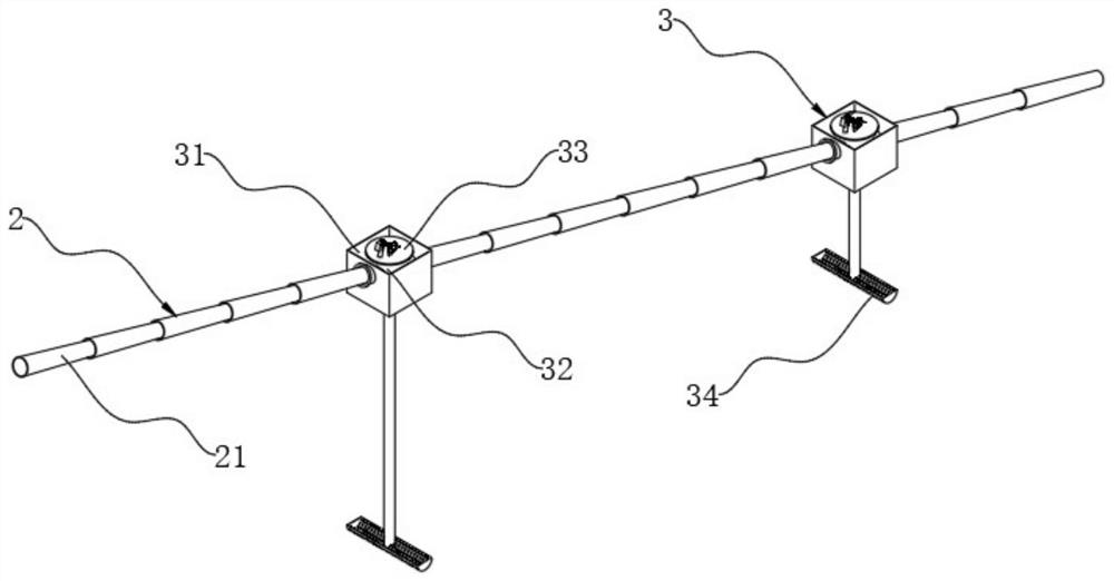 Mass concrete modular elephant trunk construction device and method