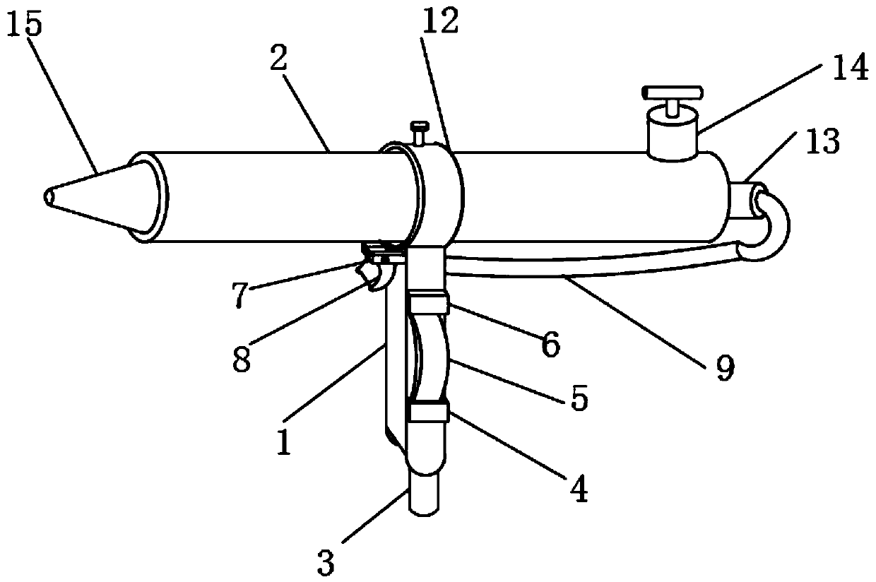 Anti-blocking type pneumatic glue gun and anti-blocking method thereof