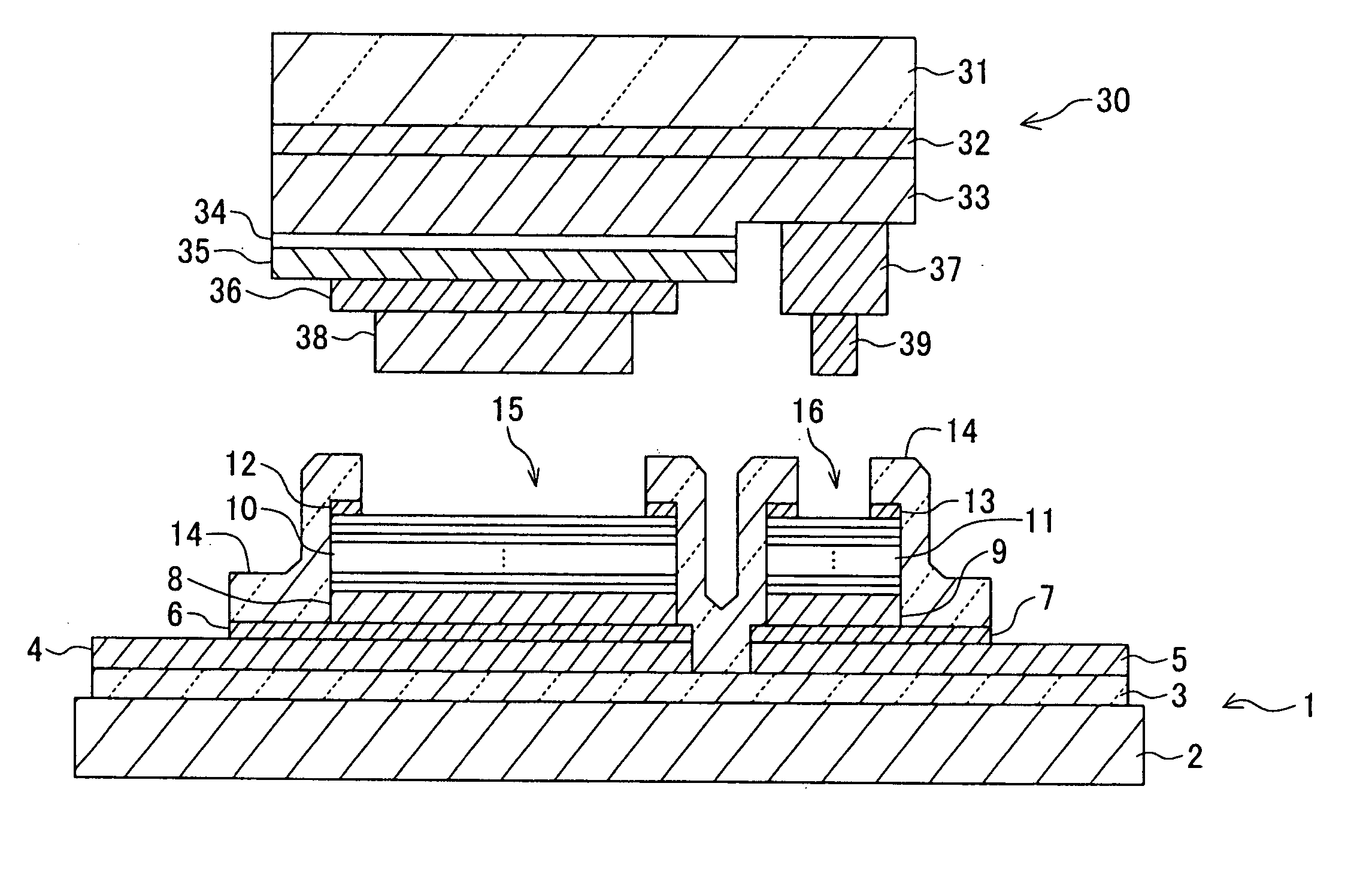 Semiconductor device and its manufacture method capable of preventing short circuit of electrodes when semiconductor device is mounted on sub-mount substrate