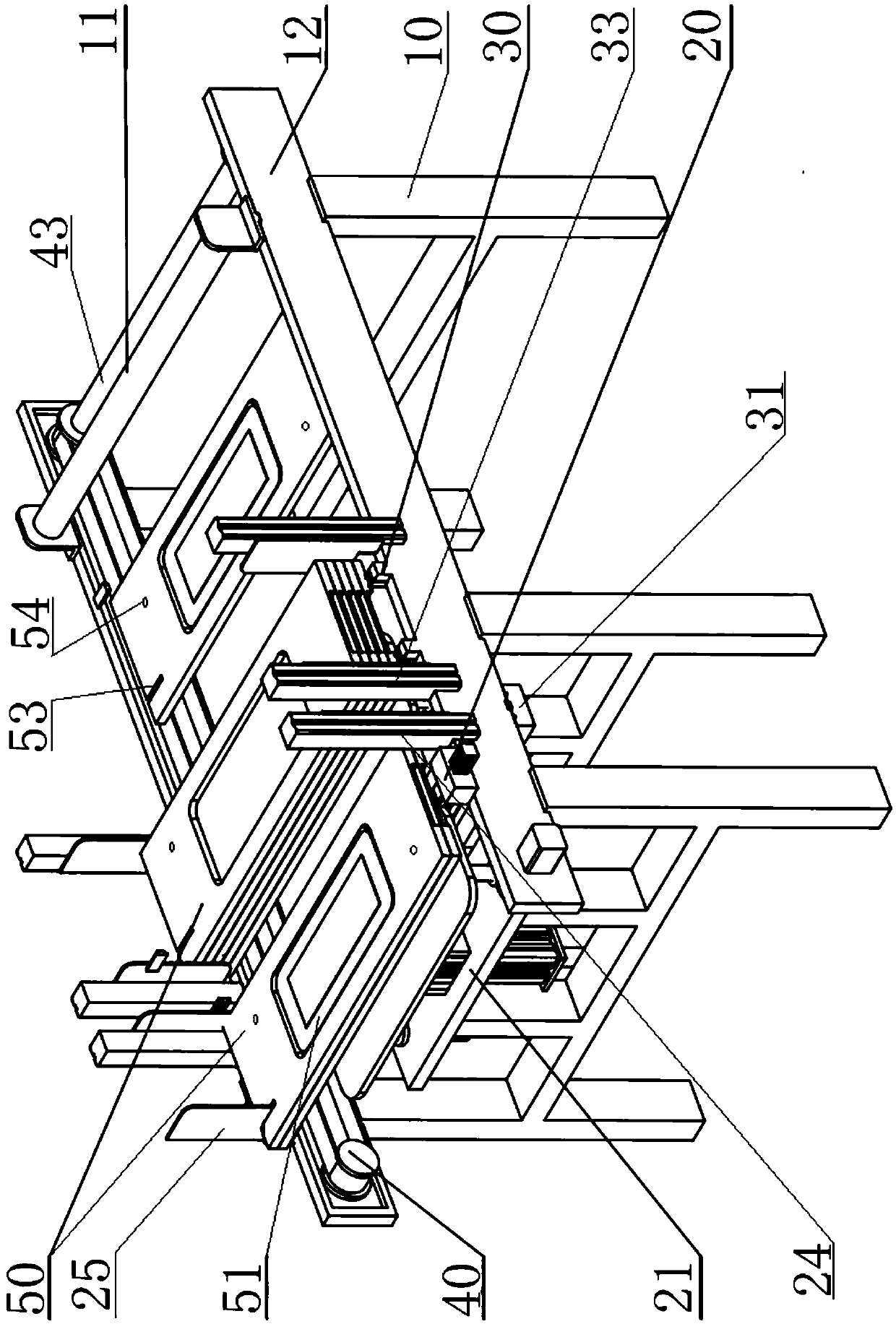 Flexible material feeding and discharging device