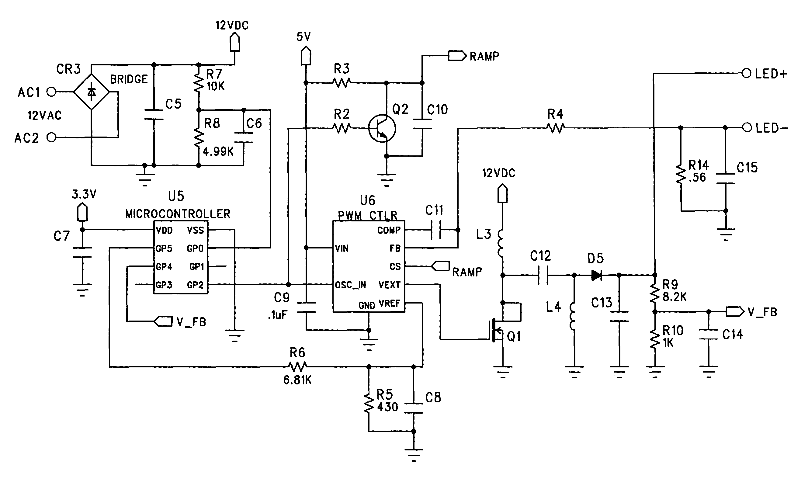 Modified dimming LED driver