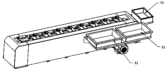 Discharging device based on battery cell primary packaging system