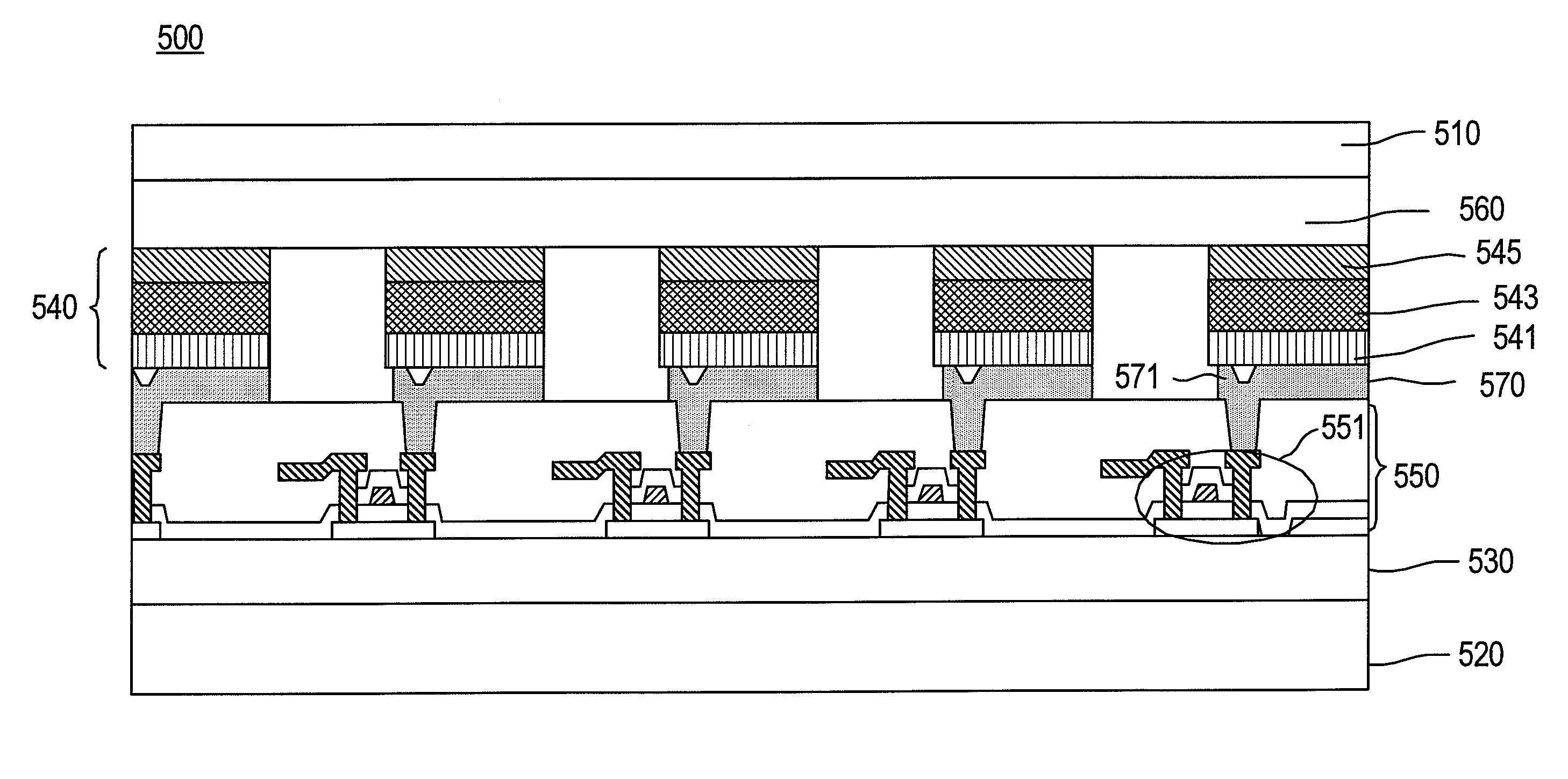 High-accuracy OLED touch display panel structure