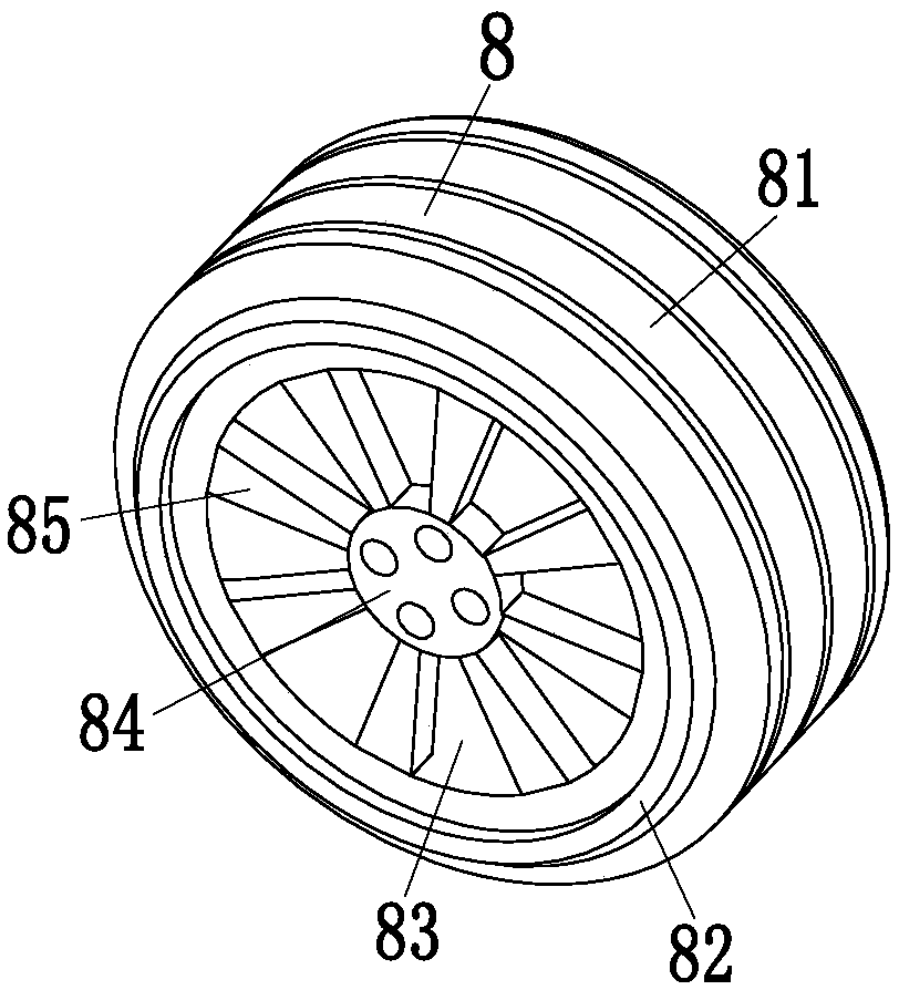 Electric automobile detection workbench capable of achieving fixing, rotating and grinding