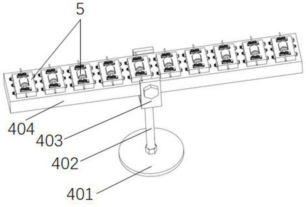 Online eddy current testing device for defects of multiple strands of tire cord steel wires