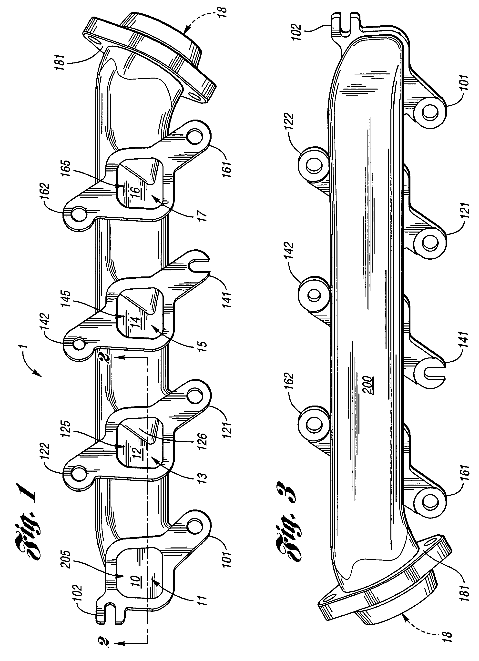 Deflector style exhaust manifold