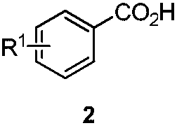 Polysubstituted benzoic acid and a synthesis method thereof
